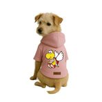 monopetz Baskılı İçi Polarlı Köpek Ve Kedi Kıyafeti & Elbisesi - Pembe Renk Kapüşonlu Hoodie B527B L