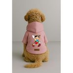 monopetz Baskılı İçi Polarlı Köpek Ve Kedi Kıyafeti & Elbisesi - Pembe Renk Kapüşonlu Hoodie B5487 3Xl