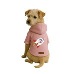 monopetz Baskılı İçi Polarlı Köpek Ve Kedi Kıyafeti & Elbisesi - Pembe Renk Kapüşonlu Hoodie B6683 S