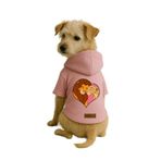 monopetz Baskılı İçi Polarlı Köpek Ve Kedi Kıyafeti & Elbisesi - Pembe Renk Kapüşonlu Hoodie B752E 5Xl
