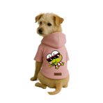 monopetz Baskılı İçi Polarlı Köpek Ve Kedi Kıyafeti & Elbisesi - Pembe Renk Kapüşonlu Hoodie B75Ad S
