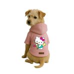 monopetz Baskılı İçi Polarlı Köpek Ve Kedi Kıyafeti & Elbisesi - Pembe Renk Kapüşonlu Hoodie B8228 3Xl
