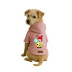 Monopetz Baskılı İçi Polarlı Köpek ve Kedi Kıyafeti & Elbisesi - Pembe Renk Kapüşonlu Hoodie B94BB, XS