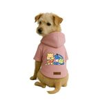 Monopetz Baskılı İçi Polarlı Köpek ve Kedi Kıyafeti & Elbisesi - Pembe Renk Kapüşonlu Hoodie B9CAB, M