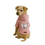 monopetz Baskılı İçi Polarlı Köpek Ve Kedi Kıyafeti & Elbisesi - Pembe Renk Kapüşonlu Hoodie Ba303 3Xl