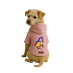 Monopetz Baskılı İçi Polarlı Köpek ve Kedi Kıyafeti & Elbisesi - Pembe Renk Kapüşonlu Hoodie BCA9A, XL