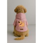 Monopetz Baskılı İçi Polarlı Köpek ve Kedi Kıyafeti & Elbisesi - Pembe Renk Kapüşonlu Hoodie BF473, 6XL