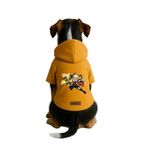 Monopetz Baskılı İçi Polarlı Köpek ve Kedi Kıyafeti & Elbisesi - Sarı Renk Kapüşonlu Hoodie B1144, 3XL
