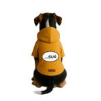 monopetz Baskılı İçi Polarlı Köpek Ve Kedi Kıyafeti & Elbisesi - Sarı Renk Kapüşonlu Hoodie B1F39 2Xl
