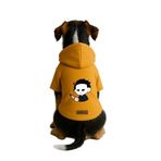 monopetz Baskılı İçi Polarlı Köpek Ve Kedi Kıyafeti & Elbisesi - Sarı Renk Kapüşonlu Hoodie B692C Xl