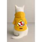 monopetz Baskılı İçi Polarlı Köpek Ve Kedi Kıyafeti & Elbisesi - Sarı Renk Kapüşonlu Hoodie B7F3C L