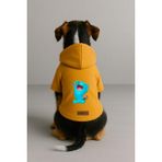 Monopetz Baskılı İçi Polarlı Köpek ve Kedi Kıyafeti & Elbisesi - Sarı Renk Kapüşonlu Hoodie B83D0, 6XL