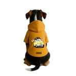 Monopetz Baskılı İçi Polarlı Köpek ve Kedi Kıyafeti & Elbisesi - Sarı Renk Kapüşonlu Hoodie B9785, 6XL