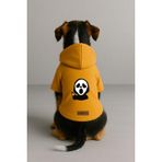 monopetz Baskılı İçi Polarlı Köpek Ve Kedi Kıyafeti & Elbisesi - Sarı Renk Kapüşonlu Hoodie B9A84 Xs