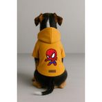 Monopetz Baskılı İçi Polarlı Köpek ve Kedi Kıyafeti & Elbisesi - Sarı Renk Kapüşonlu Hoodie BAFC2, 5XL
