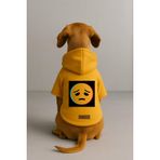 Monopetz Baskılı İçi Polarlı Köpek ve Kedi Kıyafeti & Elbisesi - Sarı Renk Kapüşonlu Hoodie BEFAD, 4XL