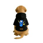 Monopetz Baskılı İçi Polarlı Köpek ve Kedi Kıyafeti & Elbisesi - Siyah Renk Kapüşonlu Hoodie B11AD, M