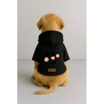 monopetz Baskılı İçi Polarlı Köpek Ve Kedi Kıyafeti & Elbisesi - Siyah Renk Kapüşonlu Hoodie B1A80 S