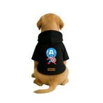 Monopetz Baskılı İçi Polarlı Köpek ve Kedi Kıyafeti & Elbisesi - Siyah Renk Kapüşonlu Hoodie B3433, 3XL