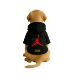 Monopetz Baskılı İçi Polarlı Köpek ve Kedi Kıyafeti & Elbisesi - Siyah Renk Kapüşonlu Hoodie B46A1, 6XL