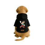 monopetz Baskılı İçi Polarlı Köpek Ve Kedi Kıyafeti & Elbisesi - Siyah Renk Kapüşonlu Hoodie B5487 Xl