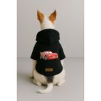 Monopetz Baskılı İçi Polarlı Köpek ve Kedi Kıyafeti & Elbisesi - Siyah Renk Kapüşonlu Hoodie B682B, 5XL