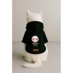 monopetz Baskılı İçi Polarlı Köpek Ve Kedi Kıyafeti & Elbisesi - Siyah Renk Kapüşonlu Hoodie B69D9 3Xl