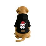 monopetz Baskılı İçi Polarlı Köpek Ve Kedi Kıyafeti & Elbisesi - Siyah Renk Kapüşonlu Hoodie B6F11 Xl