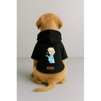monopetz Baskılı İçi Polarlı Köpek Ve Kedi Kıyafeti & Elbisesi - Siyah Renk Kapüşonlu Hoodie B759D 3Xl