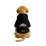 monopetz Baskılı İçi Polarlı Köpek Ve Kedi Kıyafeti & Elbisesi - Siyah Renk Kapüşonlu Hoodie B8C99 6Xl