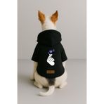Monopetz Baskılı İçi Polarlı Köpek ve Kedi Kıyafeti & Elbisesi - Siyah Renk Kapüşonlu Hoodie B9EF6, 2XL