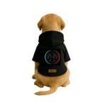 Monopetz Baskılı İçi Polarlı Köpek ve Kedi Kıyafeti & Elbisesi - Siyah Renk Kapüşonlu Hoodie BEFAD, 2XL