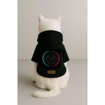 Monopetz Baskılı İçi Polarlı Köpek ve Kedi Kıyafeti & Elbisesi - Siyah Renk Kapüşonlu Hoodie BEFAD, M