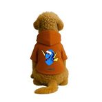 Monopetz Baskılı İçi Polarlı Köpek ve Kedi Kıyafeti & Elbisesi - Turuncu Renk Kapüşonlu Hoodie B11AD, S