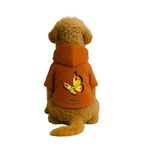Monopetz Baskılı İçi Polarlı Köpek ve Kedi Kıyafeti & Elbisesi - Turuncu Renk Kapüşonlu Hoodie B31B4, 3XL