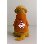 monopetz Baskılı İçi Polarlı Köpek Ve Kedi Kıyafeti & Elbisesi - Turuncu Renk Kapüşonlu Hoodie B6210 Xl