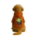 monopetz Baskılı İçi Polarlı Köpek Ve Kedi Kıyafeti & Elbisesi - Turuncu Renk Kapüşonlu Hoodie B729A 5Xl
