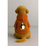 monopetz Baskılı İçi Polarlı Köpek Ve Kedi Kıyafeti & Elbisesi - Turuncu Renk Kapüşonlu Hoodie B8B3E 3Xl