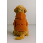 Monopetz Baskılı İçi Polarlı Köpek ve Kedi Kıyafeti & Elbisesi - Turuncu Renk Kapüşonlu Hoodie B8B9A, L