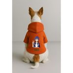 Monopetz Baskılı İçi Polarlı Köpek ve Kedi Kıyafeti & Elbisesi - Turuncu Renk Kapüşonlu Hoodie B9642, XS