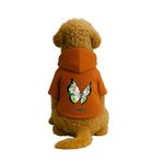 Monopetz Baskılı İçi Polarlı Köpek ve Kedi Kıyafeti & Elbisesi - Turuncu Renk Kapüşonlu Hoodie B98A7, XL