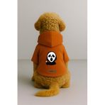 monopetz Baskılı İçi Polarlı Köpek Ve Kedi Kıyafeti & Elbisesi - Turuncu Renk Kapüşonlu Hoodie B9A84 Xs