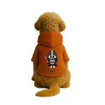 monopetz Baskılı İçi Polarlı Köpek Ve Kedi Kıyafeti & Elbisesi - Turuncu Renk Kapüşonlu Hoodie Bfe3A 3Xl