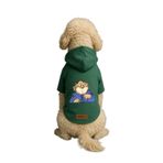 Monopetz Baskılı İçi Polarlı Köpek ve Kedi Kıyafeti & Elbisesi - Yeşil Renk Kapüşonlu Hoodie B1331, 2XL