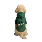 monopetz Baskılı İçi Polarlı Köpek Ve Kedi Kıyafeti & Elbisesi - Yeşil Renk Kapüşonlu Hoodie B1A80 L