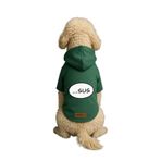 monopetz Baskılı İçi Polarlı Köpek Ve Kedi Kıyafeti & Elbisesi - Yeşil Renk Kapüşonlu Hoodie B1F39 4Xl
