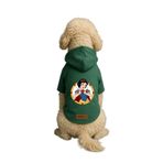Monopetz Baskılı İçi Polarlı Köpek ve Kedi Kıyafeti & Elbisesi - Yeşil Renk Kapüşonlu Hoodie B1FDC, XS