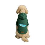 Monopetz Baskılı İçi Polarlı Köpek ve Kedi Kıyafeti & Elbisesi - Yeşil Renk Kapüşonlu Hoodie B3818, 3XL
