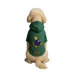 Monopetz Baskılı İçi Polarlı Köpek ve Kedi Kıyafeti & Elbisesi - Yeşil Renk Kapüşonlu Hoodie B3842, L