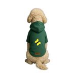 monopetz Baskılı İçi Polarlı Köpek Ve Kedi Kıyafeti & Elbisesi - Yeşil Renk Kapüşonlu Hoodie B47Dc 3Xl